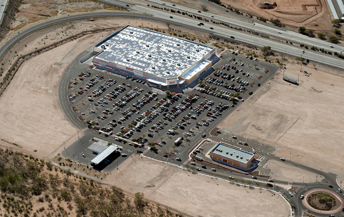 Arial view of Costco Wholesale
