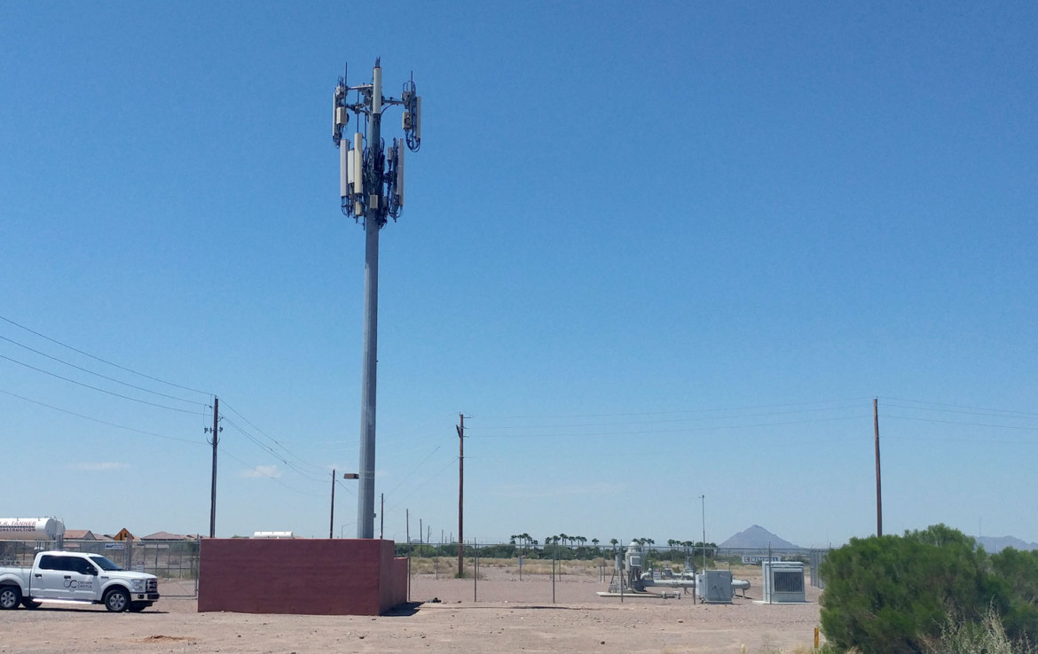 Cell Tower Easement in open lot Mesa Arizona